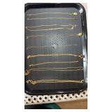 9 ï¿½goldï¿½ necklaces