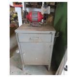 Skill 6in Bench Grinder on Metal Cabinet