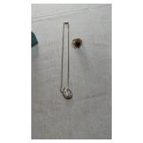 Avon necklace, pendant, and ring