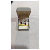 14 karat gold with red gemstone earrings