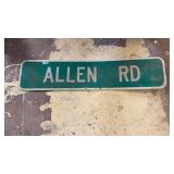 Allen Road Sign