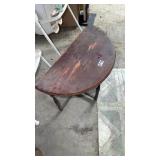 Wooden Half Moon Stand