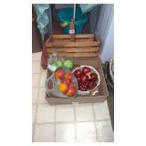 Ruler Basket and Fake apples