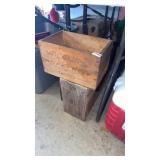 TWO WOODEN ADVERTISMENT CRATES