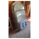 4 METAL FOLDING CHAIRS