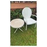 METAL CHAIR AND TABLE
