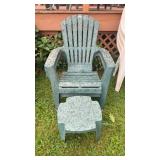 2 ADIRONDECK CHAIRS AND TABLE