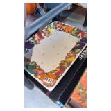 TWO SERVING TRAYS, PUMPKIN BASKET AND BAGS