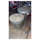 TWO METAL GARBAGE BINS