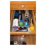 Drawer of kitchen utensils