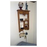 Wooden Shelf and Knick Knacks
