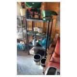 FOUR TEIR PLASTIC AND METAL SHELF
