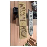 Wooden Signs, Metal Bird signs, Flag pole