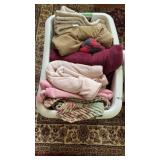 Basket of Blankets and throws