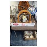 CLOCK, BELL AND TWO CANDLES