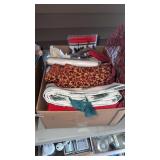 2 BOXES HOLIDAY PLACEMATS AND TABLE CLOTHS