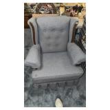 BLUE UPHOLSTERY SIDE CHAIR
