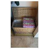 2 TOY CHEST 1 WOVEN AND 1 CUBE