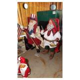TWO SANTAS W/ BOXES