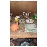 YARD AND GARDEN FROG DECOR AND SMALL BIRD BATHS