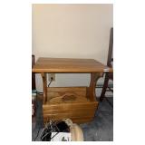 Oak magazine stand