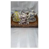 Three 3pc tea sets for one