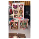 THREE BOXES VINTAGE CHRISTMAS ORNAMENTS