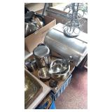 BREAD BOX. COFFE POD RACK, ETC METAL APPLIANCES