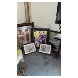 prints, frame and mirror