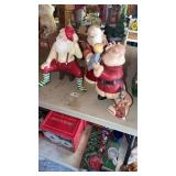 THREE HANDCRAFTED SANTAS