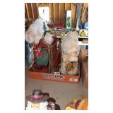 THREE SANTA CHRISTMAS TREE TOPPERS
