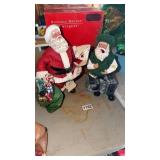 TWO SANTAS W/ BOXES