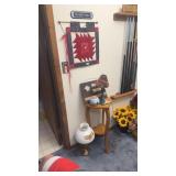 Oak Heart Stand and Americana Decor