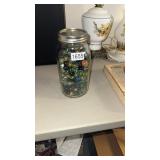MASON JAR OF MARBLES