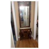 Victorian Marble top Hall mirror