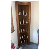 Oak corner curio - contents not included