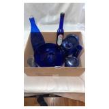 Box of Cobalt Blue glass