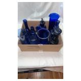 Box of Cobalt Blue Glass