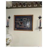 Americana picture and candles with holders