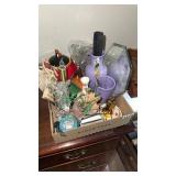 Box of Knick knacks and vases