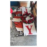 TWO WOODEN CHRISTMAS SIGNS