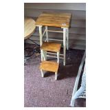 WOODEN KITCHEN STOOL