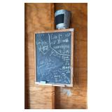 CHALKBOARD AND BUCKET