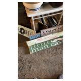 6 wooden wall hanging decor