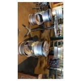 Three piece high bar table with rim stools very