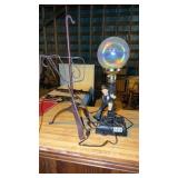 Two lamps, one metal and one bar lamp