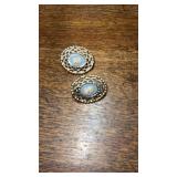 Vintage Sarah Coventry clip on cameo earrings and
