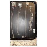 4 costume jewelry necklaces