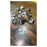 15 ï¿½silverï¿½ costume jewelry rings
