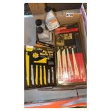 2 cycle oil w/ misc. saw blades